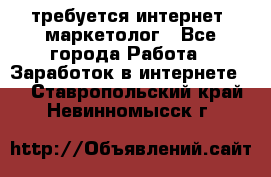 требуется интернет- маркетолог - Все города Работа » Заработок в интернете   . Ставропольский край,Невинномысск г.